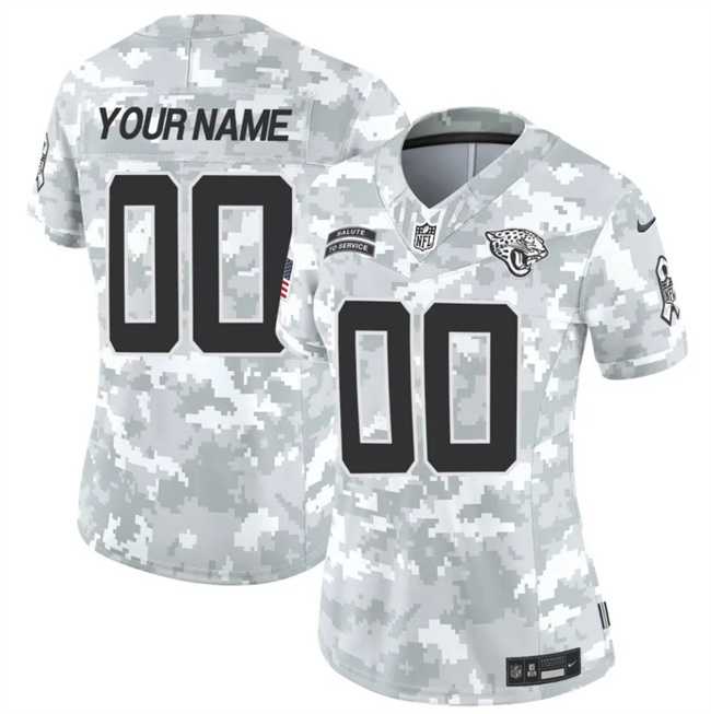 Women%27s Jacksonville Jaguars Active Player Custom 2024 F.U.S.E Arctic Camo Salute To Service Limited Stitched Football Jersey(Run Small)->customized nfl jersey->Custom Jersey